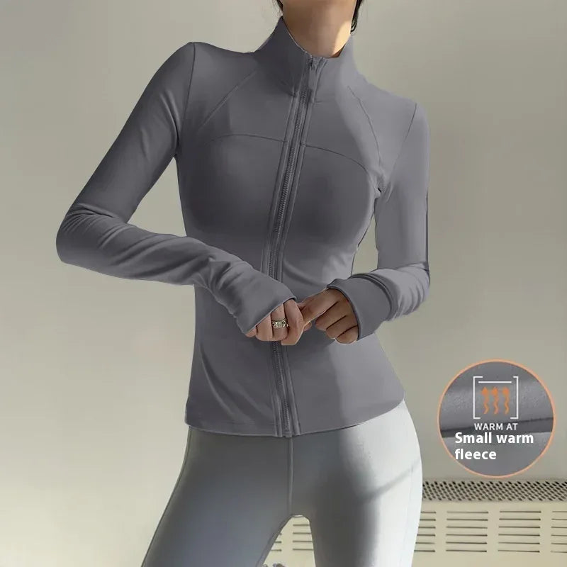New UV-proof Yoga Clothes Stand-up Collar Slim Fit Coat - DanaFashionstore
