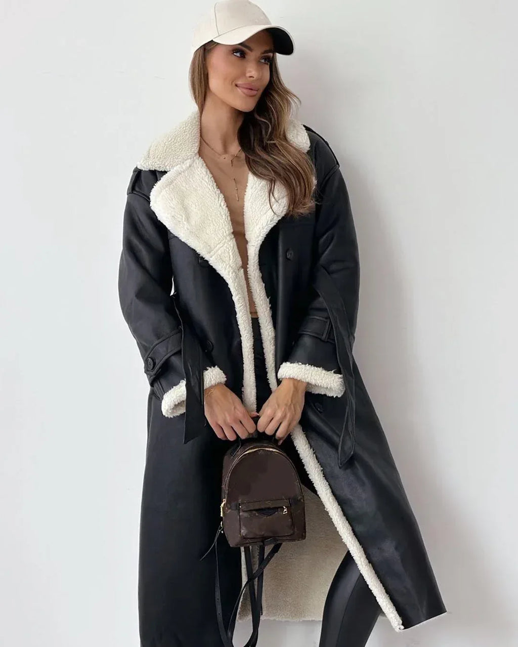Winter Jacket With Belt Fashion Double Breasted Lapel Windbreaker Women's Long Trench Coat Mid-length Overcoat Clothing - DanaFashionstore