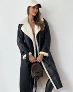 Winter Jacket With Belt Fashion Double Breasted Lapel Windbreaker Women's Long Trench Coat Mid-length Overcoat Clothing - DanaFashionstore