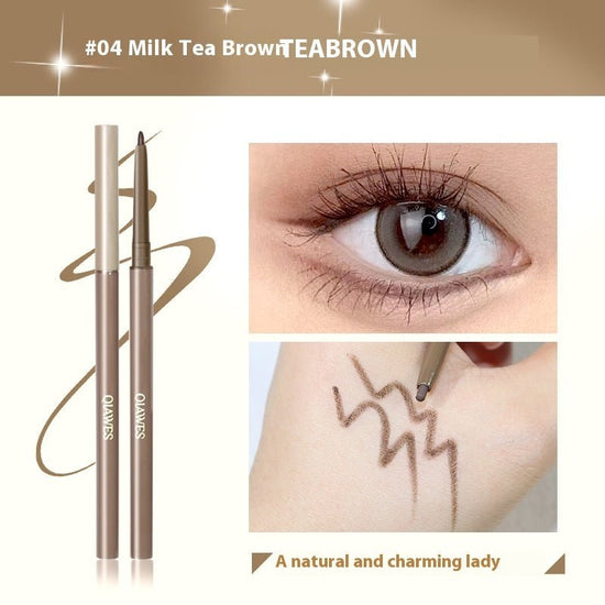 15mm Extremely Fine Eyeliner Glue Pen Crouching Silkworm Two-in-one Waterproof And Sweat-proof $11.93 Dana Fashion Color Classification: 04 Milk Tea Brown makeup Product information: Color: brown, black Applicable population: general population Specificat