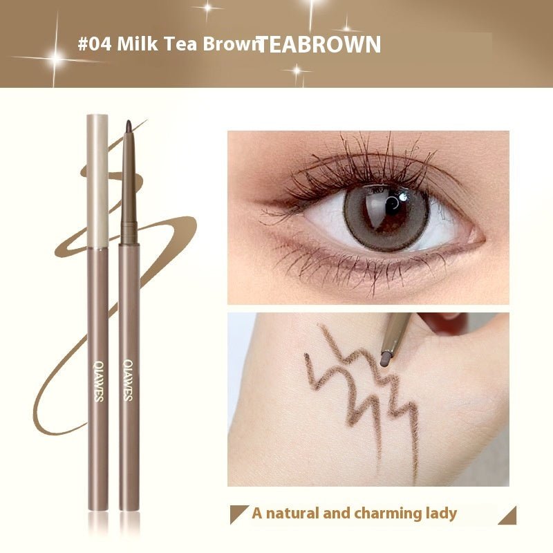 15mm Extremely Fine Eyeliner Glue Pen Crouching Silkworm Two-in-one Waterproof And Sweat-proof $11.93 Dana Fashion Color Classification: 04 Milk Tea Brown makeup Product information: Color: brown, black Applicable population: general population Specificat