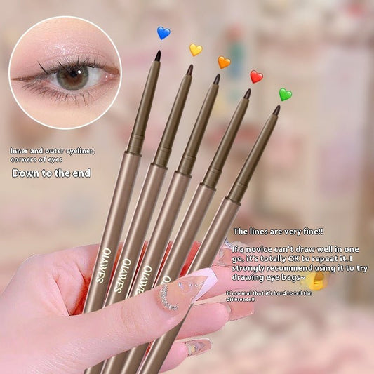 15mm Extremely Fine Eyeliner Glue Pen Crouching Silkworm Two-in-one Waterproof And Sweat-proof $11.93 Dana Fashion Color Classification: 01 Black Brown makeup Product information: Color: brown, black Applicable population: general population Specification