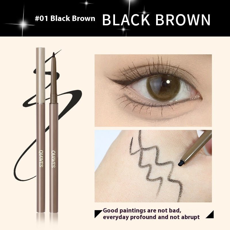 15mm Extremely Fine Eyeliner Glue Pen Crouching Silkworm Two-in-one Waterproof And Sweat-proof $11.93 Dana Fashion Color Classification: 01 Black Brown makeup Product information: Color: brown, black Applicable population: general population Specification