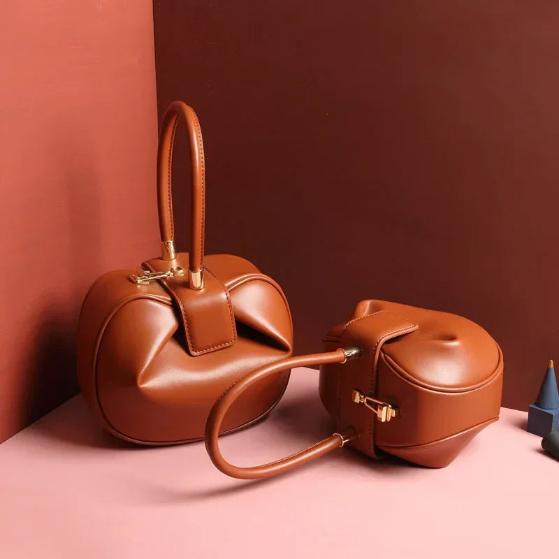 Leather handbags fashion dumplings handbag - DanaFashionstore