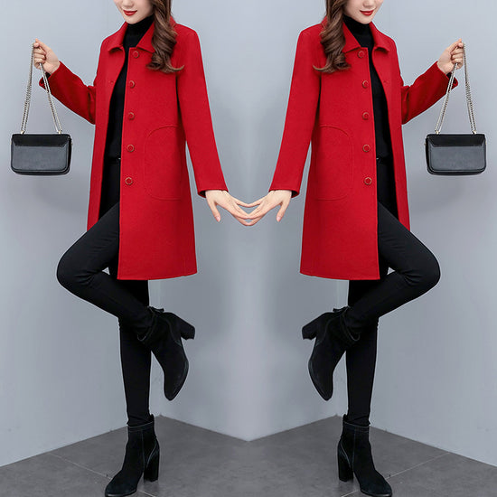 Autumn And Winter Woolen Coat Women
