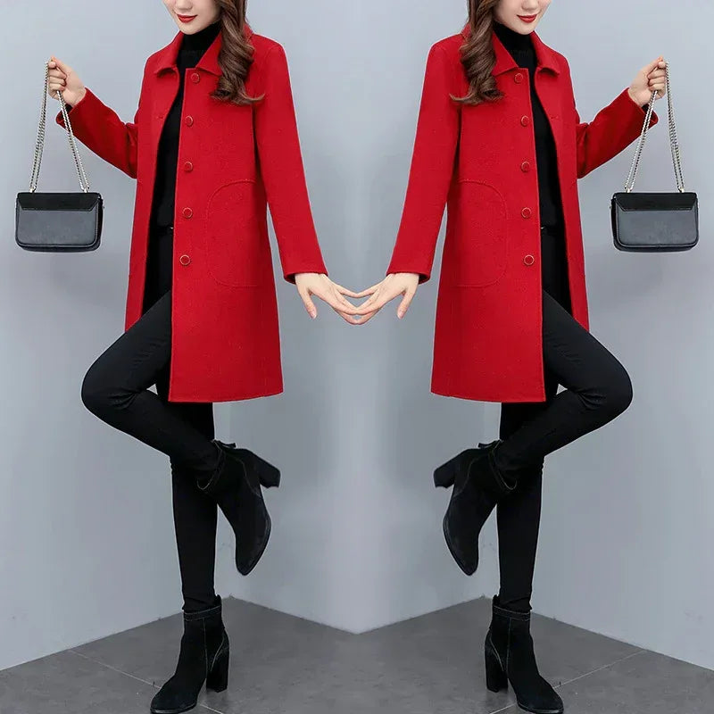 Autumn And Winter Woolen Coat Women - DanaFashionstore