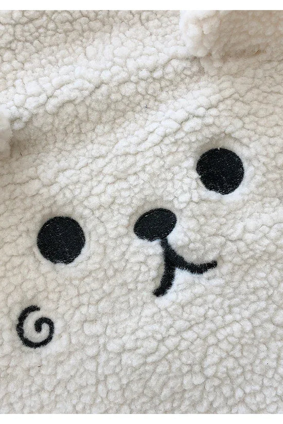 Lamb Wool Large Capacity Plush Embroidery Shopping Bag - DanaFashionstore