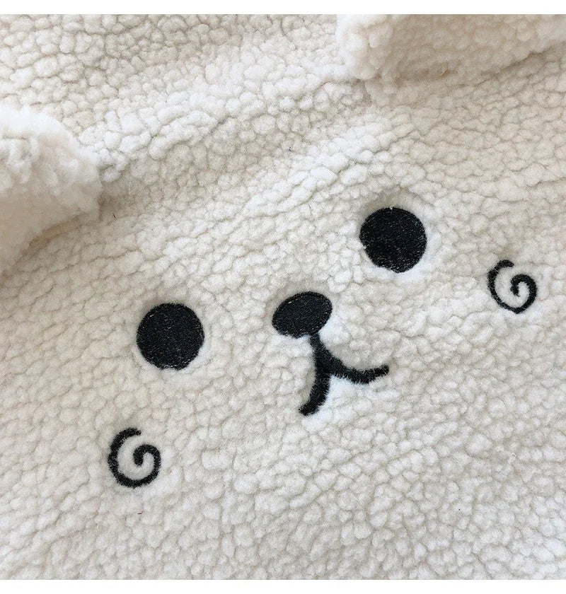 Lamb Wool Large Capacity Plush Embroidery Shopping Bag - DanaFashionstore