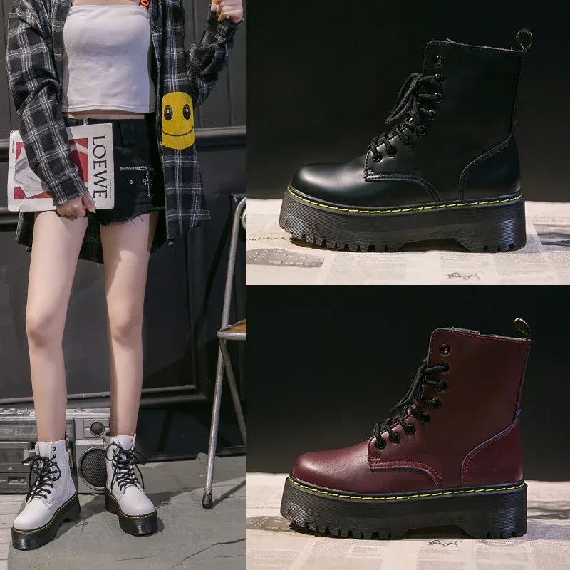 Round Toe Handsome Breathable Retro Short Boots - DanaFashionstore