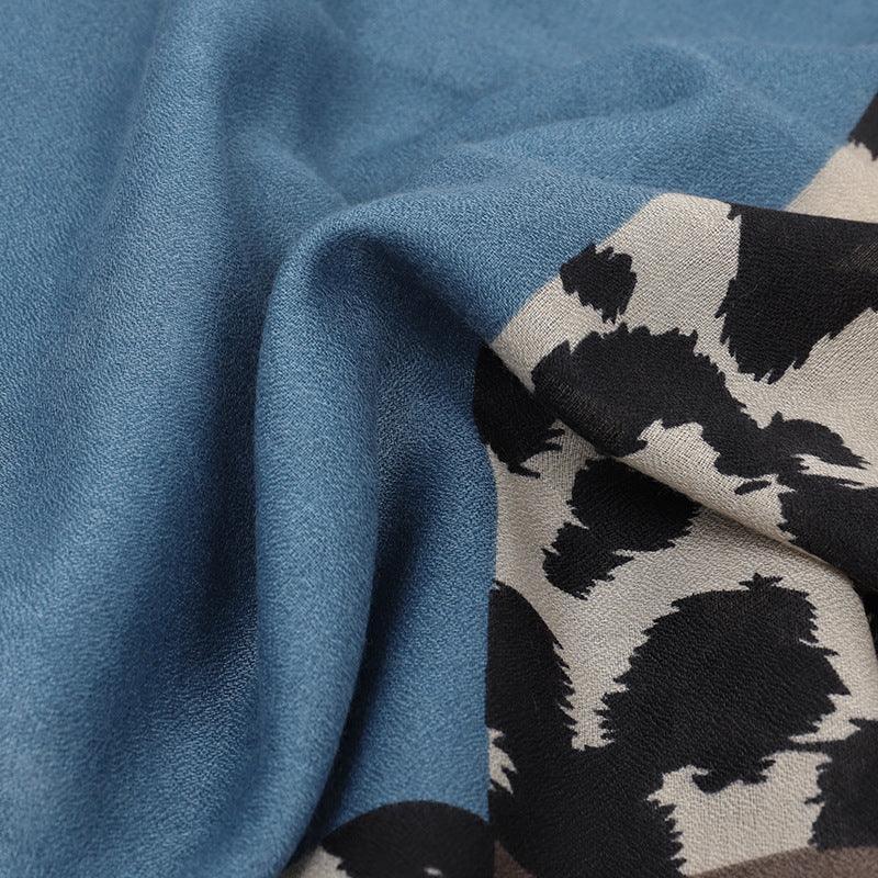 Leopard Print Cotton And Linen Scarf Women Printing Long Gauze Scarf - DanaFashionstore