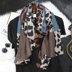 Leopard Print Cotton And Linen Scarf Women Printing Long Gauze Scarf - DanaFashionstore