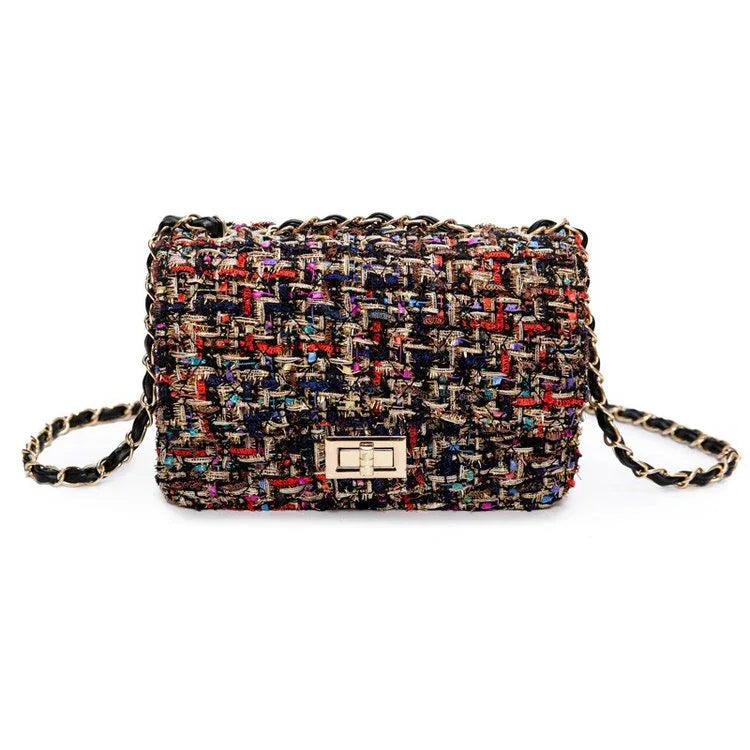 Autumn and winter new women's bag wild small square bag Japan and South Korea fashion lock chain bag shoulder slung - DanaFashionstore