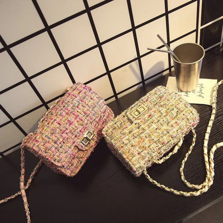 Autumn and winter new women's bag wild small square bag Japan and South Korea fashion lock chain bag shoulder slung - DanaFashionstore