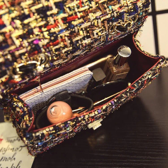 Autumn and winter new women's bag wild small square bag Japan and South Korea fashion lock chain bag shoulder slung - DanaFashionstore