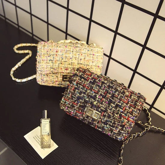 Autumn and winter new women's bag wild small square bag Japan and South Korea fashion lock chain bag shoulder slung - DanaFashionstore