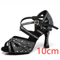 Silver high-heeled Latin dance shoes - DanaFashionstore