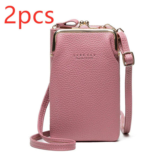 Fashion Lychee Pattern Solid Color Diagonal Shoulder Bag - DanaFashionstore