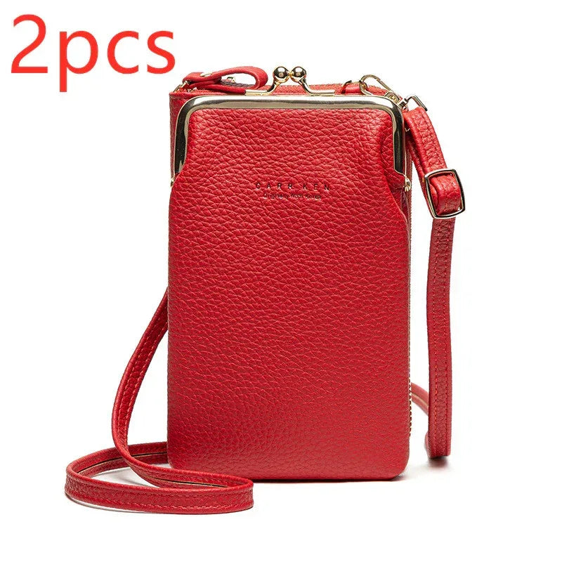 Fashion Lychee Pattern Solid Color Diagonal Shoulder Bag - DanaFashionstore