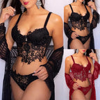 Three-Point Perspective Backless Lace Lingerie 2026 - Sexy Intimate Set - DanaFashionstore