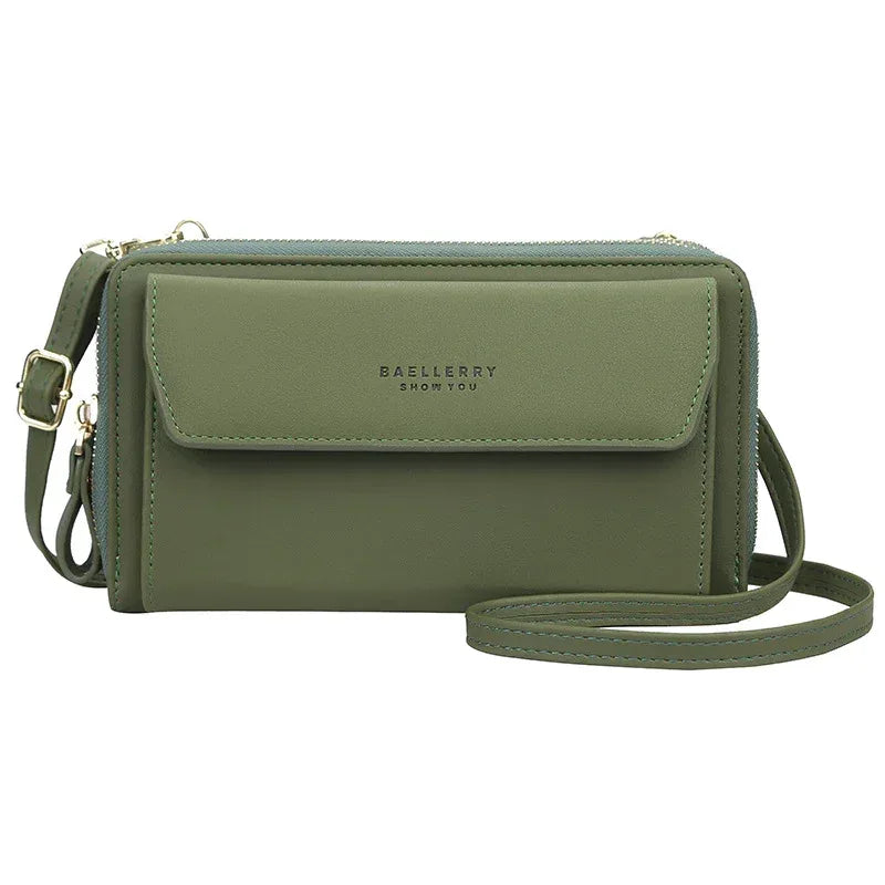 Ladies Long Wallet Double Zipper Large Capacity Diagonal Bag - DanaFashionstore
