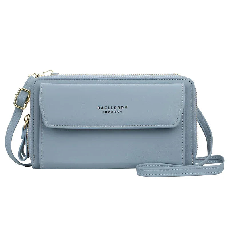 Ladies Long Wallet Double Zipper Large Capacity Diagonal Bag - DanaFashionstore