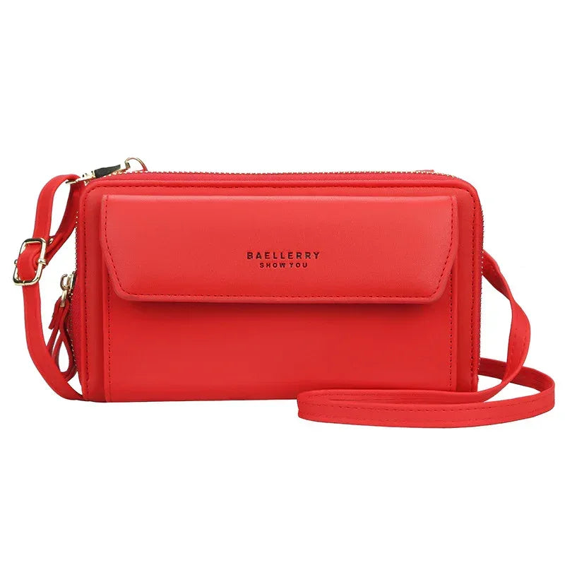 Ladies Long Wallet Double Zipper Large Capacity Diagonal Bag - DanaFashionstore