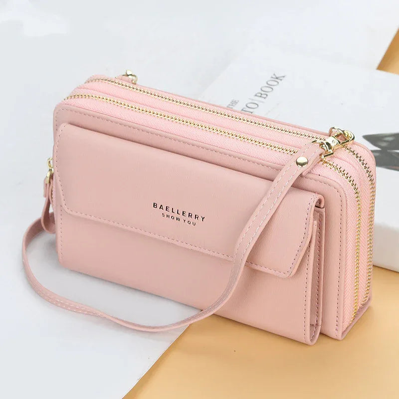 Ladies Long Wallet Double Zipper Large Capacity Diagonal Bag - DanaFashionstore