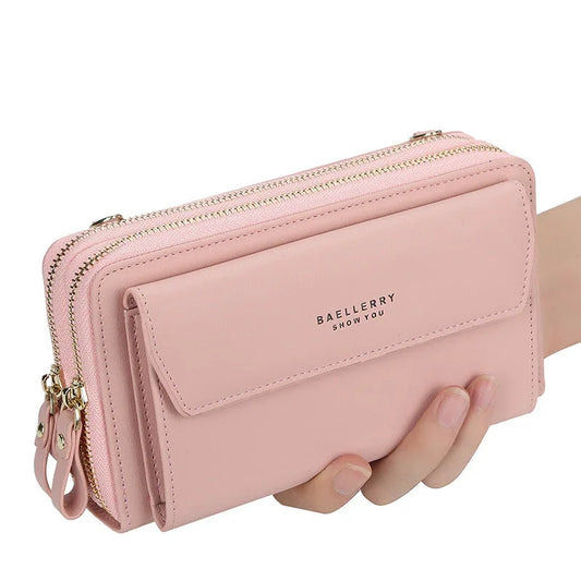 Ladies Long Wallet Double Zipper Large Capacity Diagonal Bag - DanaFashionstore