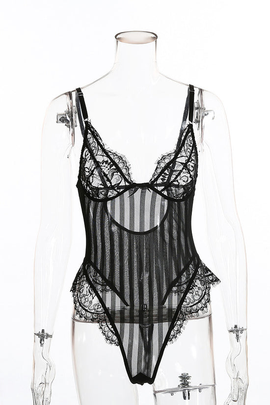 European And American Sexy Foreign Trade Women's Sexy Lingerie Lace One-Piece