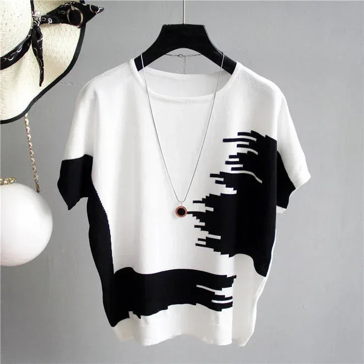 Student Black Bottoming Shirt Women's Loose Short-Sleeved T-Shirt - DanaFashionstore