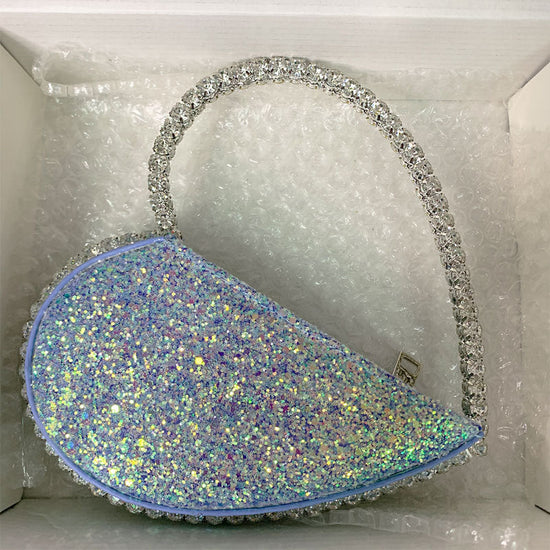 Diamond Heart-shaped Clutch Diamond Dinner Bag Clutch Small Dana Fashion