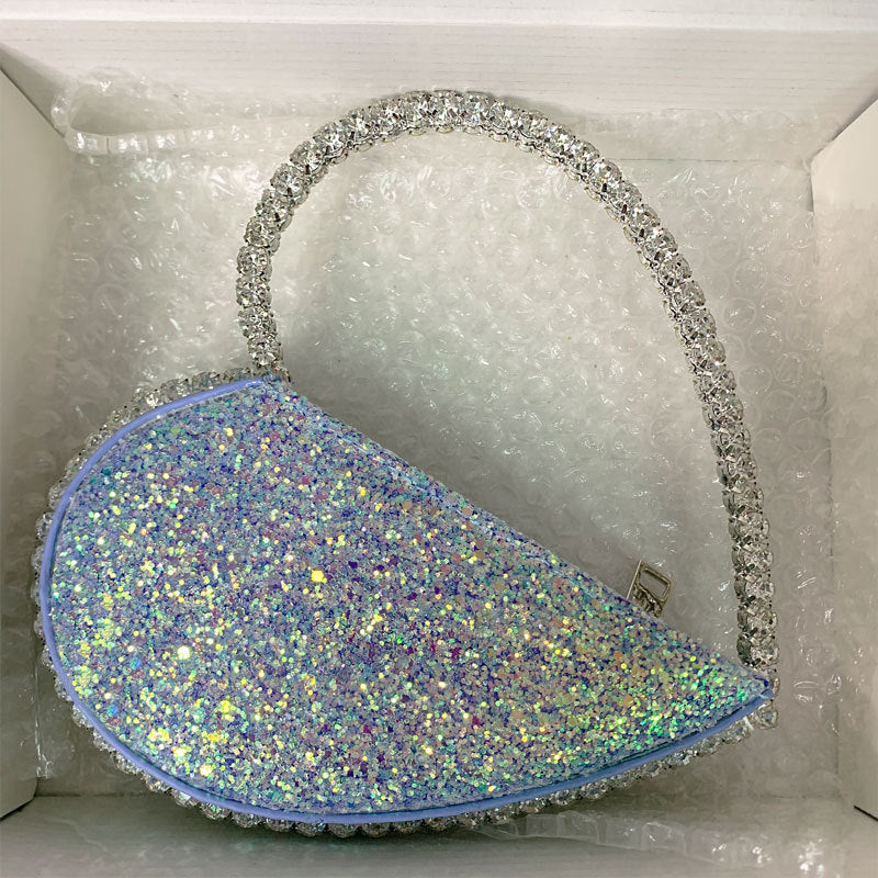 Diamond Heart-shaped Clutch Diamond Dinner Bag Clutch Small Dana Fashion