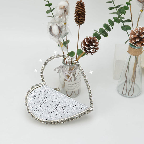 Diamond Heart-shaped Clutch Diamond Dinner Bag Clutch Small Dana Fashion