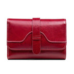 Buckle Vintage Oil Wax Leather Small Coin Wallet - DanaFashionstore