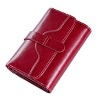Buckle Vintage Oil Wax Leather Small Coin Wallet - DanaFashionstore