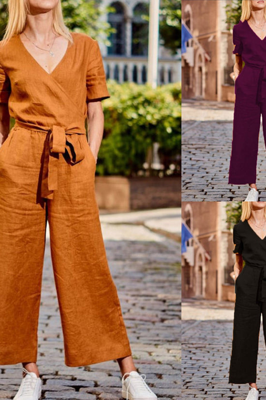 Short-Sleeved Casual Loose-Fitting Trousers