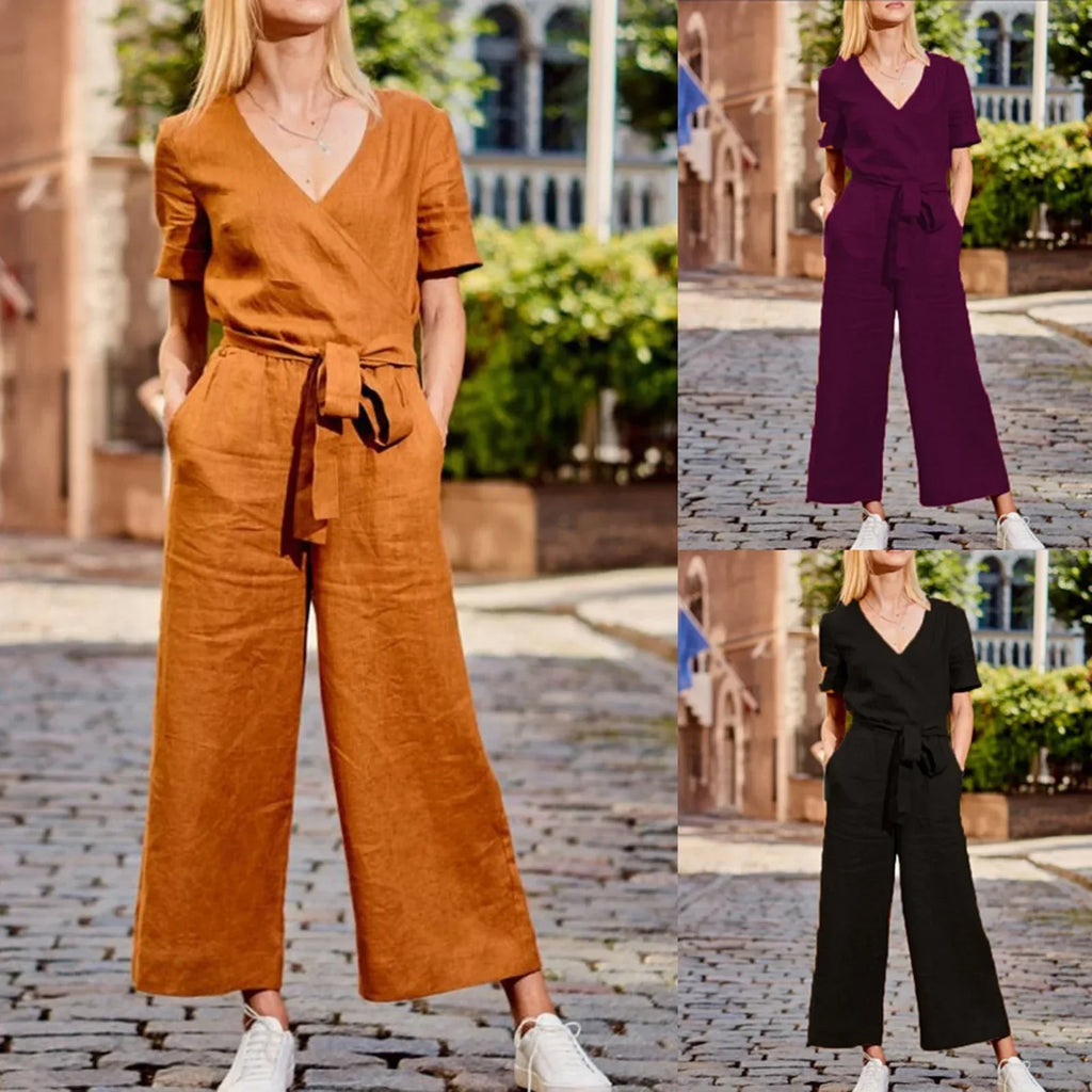 Short-Sleeved Casual Loose Trousers 2026 - Comfortable Wide-Leg Pants - DanaFashionstore