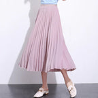 Solid color pleated skirt - DanaFashionstore