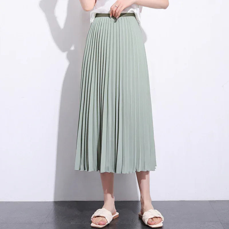 Solid color pleated skirt - DanaFashionstore