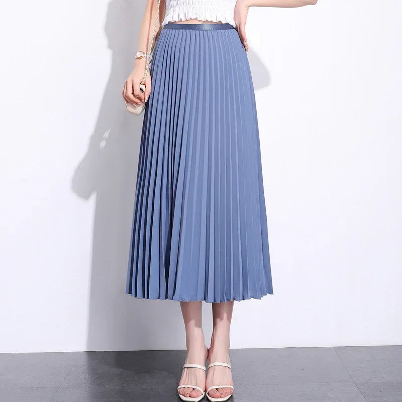 Solid color pleated skirt - DanaFashionstore