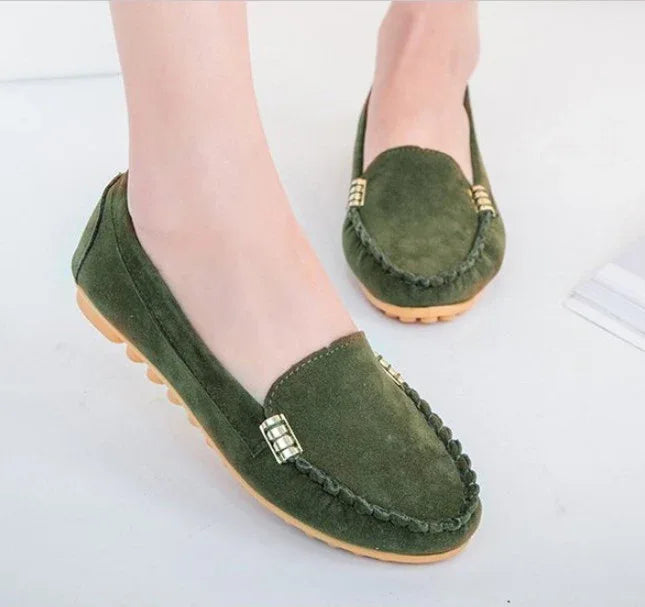 Spring and summer flat with the end of pregnant women nurse shoes Peas shoes casual women's shoes driving shoes Mom shoes a pedal - DanaFashionstore