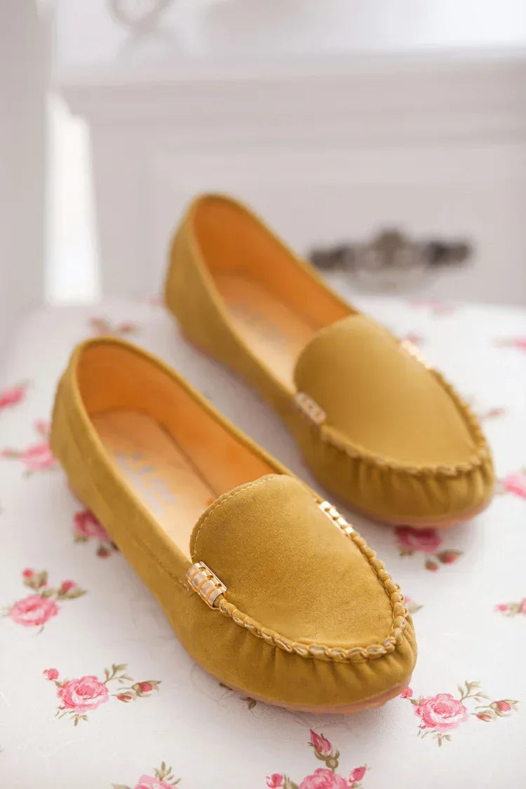 Spring and summer flat with the end of pregnant women nurse shoes Peas shoes casual women's shoes driving shoes Mom shoes a pedal - DanaFashionstore