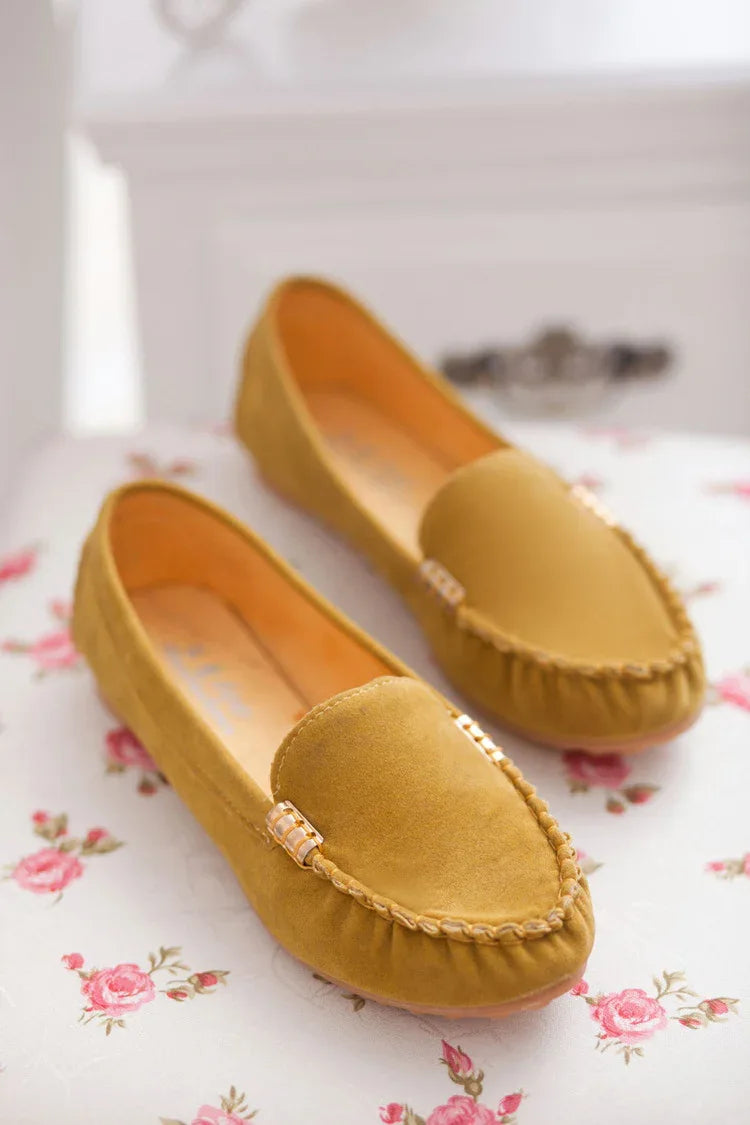 Spring and summer flat with the end of pregnant women nurse shoes Peas shoes casual women's shoes driving shoes Mom shoes a pedal - DanaFashionstore