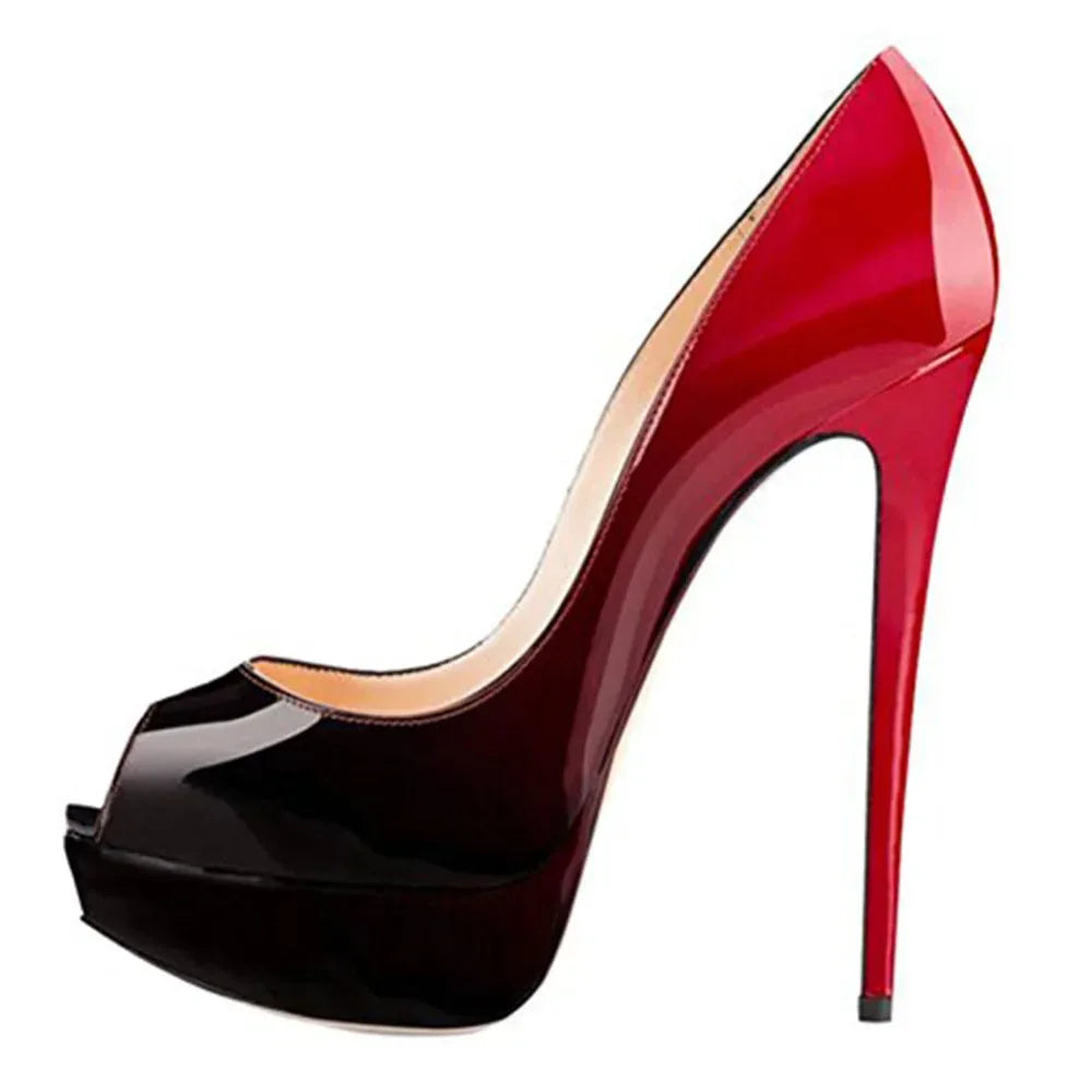 European Station Fish Mouth Gradient Color Water Table Super High-heeled Women's Single Shoes AliExpress - DanaFashionstore