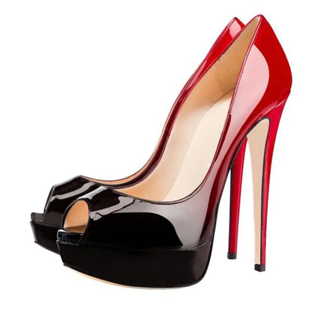 European Station Fish Mouth Gradient Color Water Table Super High-heeled Women's Single Shoes AliExpress - DanaFashionstore