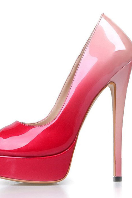 European Station Fish Mouth Gradient Color Water Table Super High-heeled Women's Single Shoes AliExpress