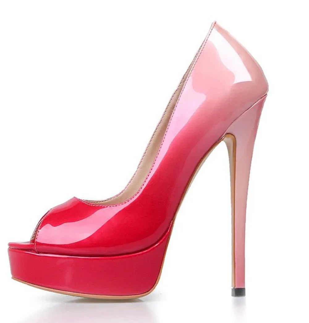 European Station Fish Mouth Gradient Color Water Table Super High-heeled Women's Single Shoes AliExpress - DanaFashionstore
