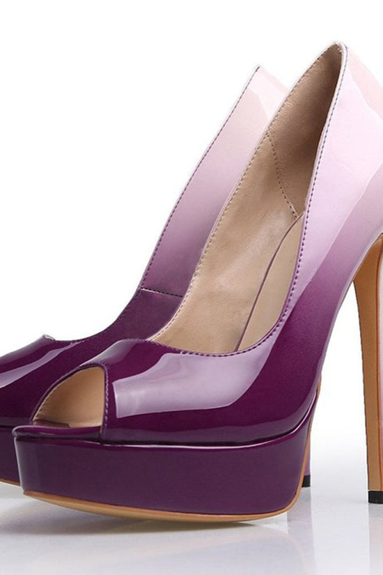 European Station Fish Mouth Gradient Color Water Table Super High-heeled Women's Single Shoes AliExpress