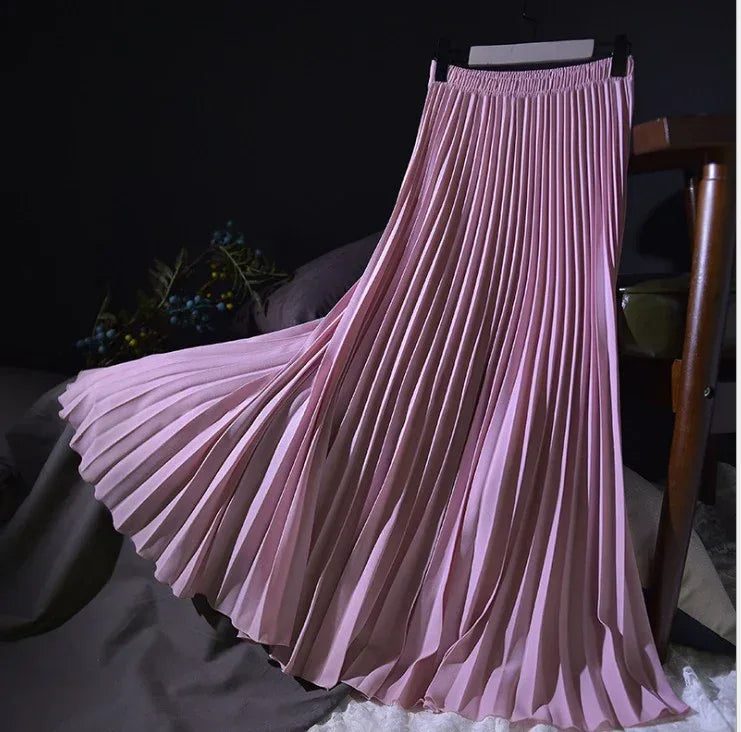 Solid color pleated skirt - DanaFashionstore