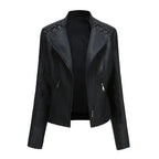 Women's Slim Leather Motorcycle Jackets 2026 - Short Biker Jacket - DanaFashionstore